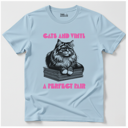 Cats And Vinyl A Perfect Pair T-Shirt