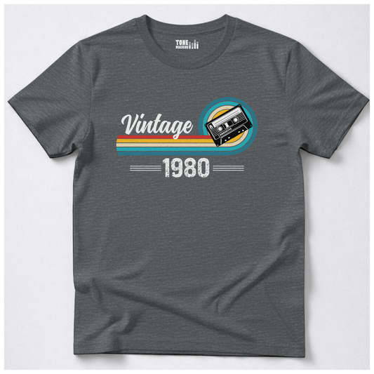 Vintage 1980 Cassette Retro T-Shirt