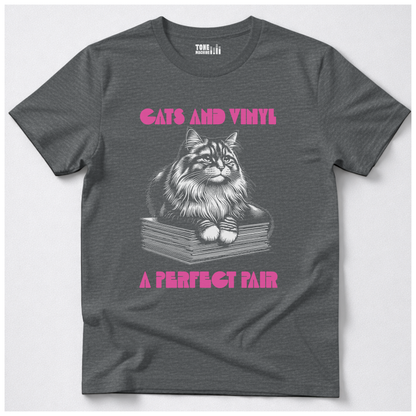 Cats And Vinyl A Perfect Pair T-Shirt