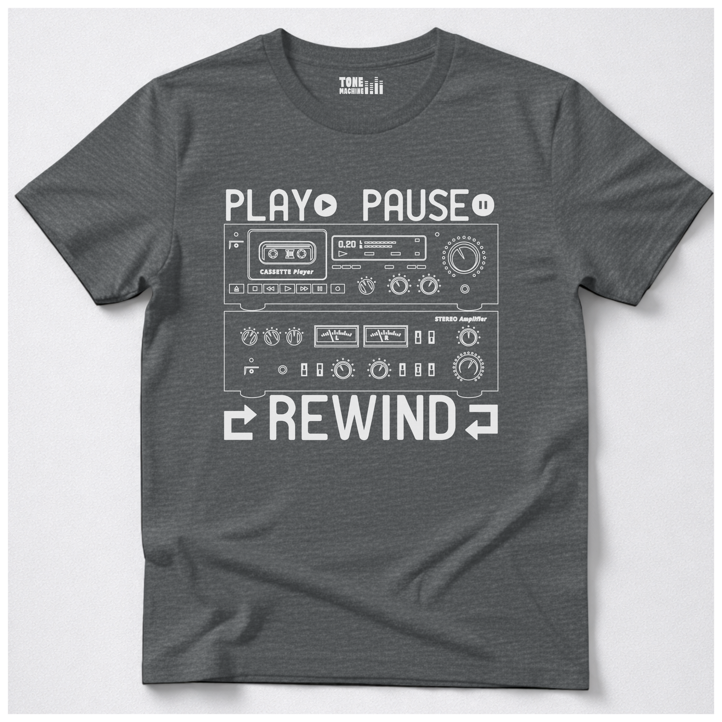 Play Pause Rewind Retro T-Shirt