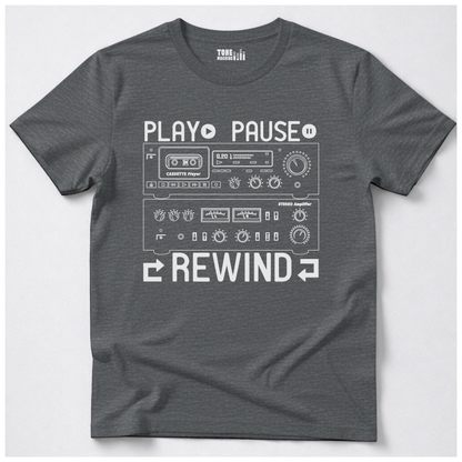 Play Pause Rewind Retro T-Shirt