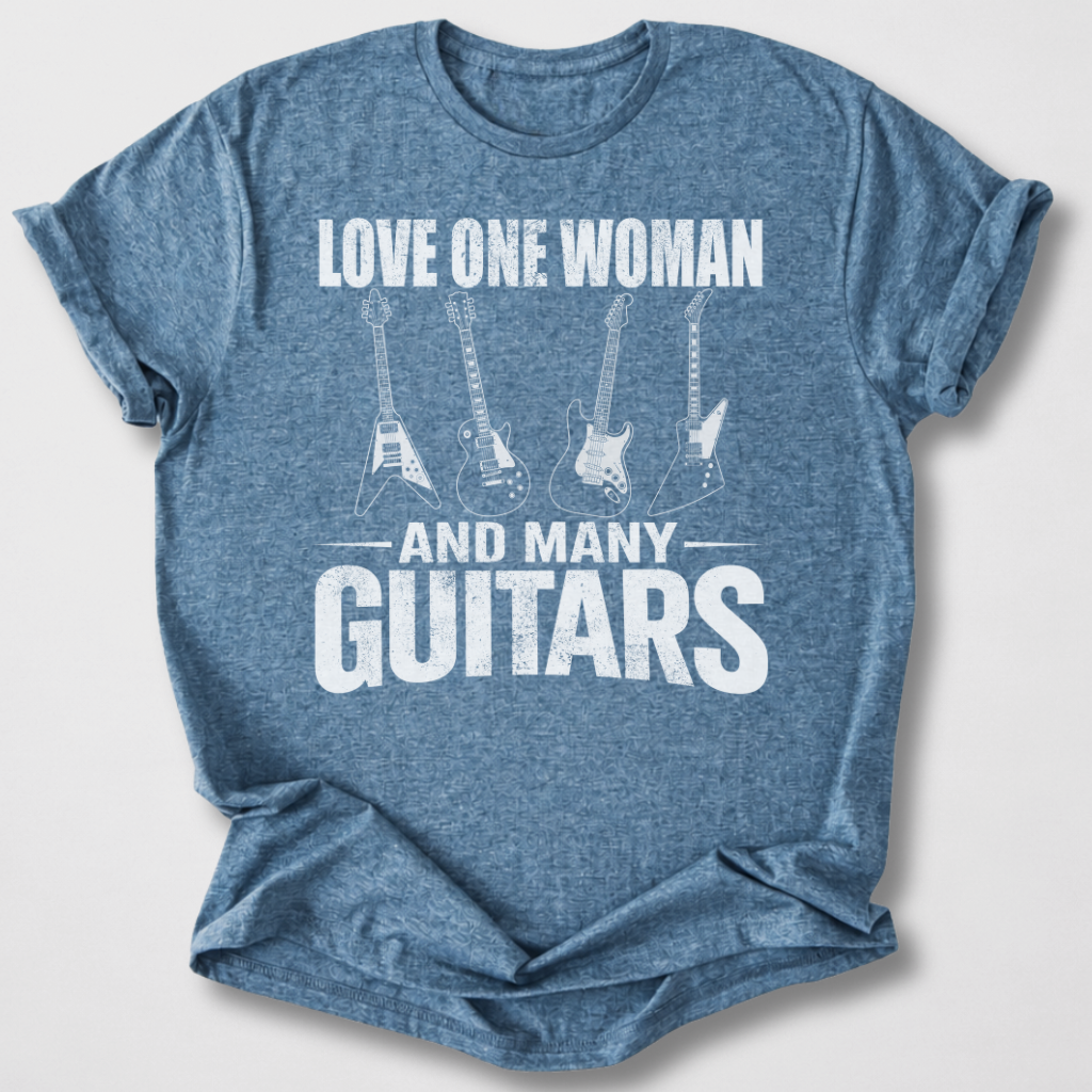 Love One Woman Many Guitars T-Shirt