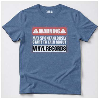 Warning May Talk About Vinyl T-Shirt
