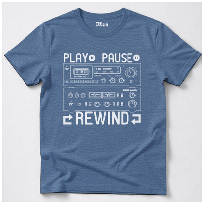 Play Pause Rewind Retro T-Shirt