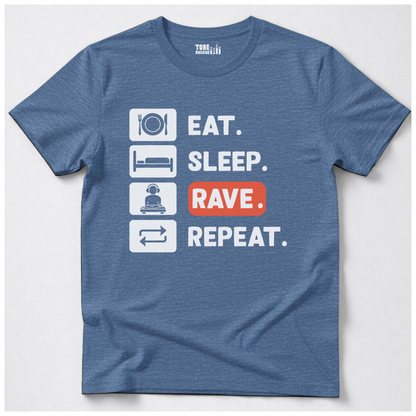 Eat Sleep Rave Repeat DJ T-Shirt