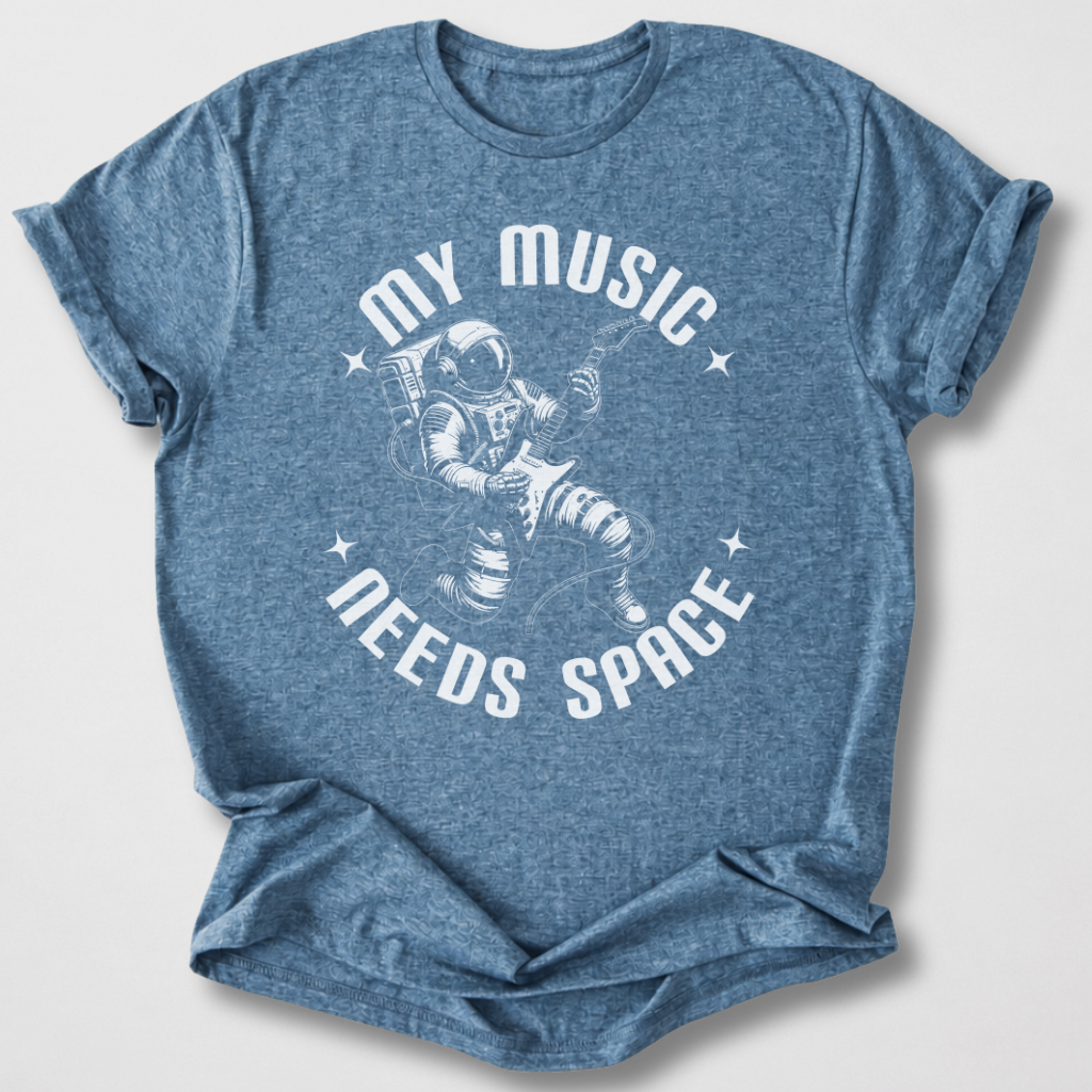 My Music Needs Space Guitar T-Shirt