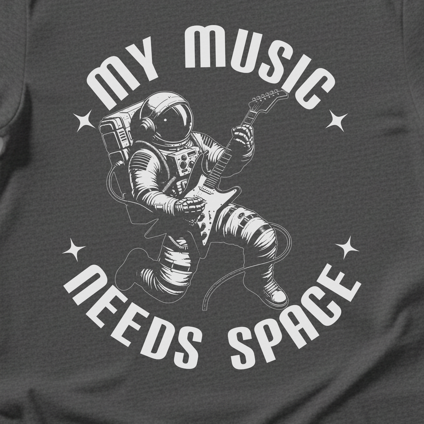 My Music Needs Space Guitar T-Shirt