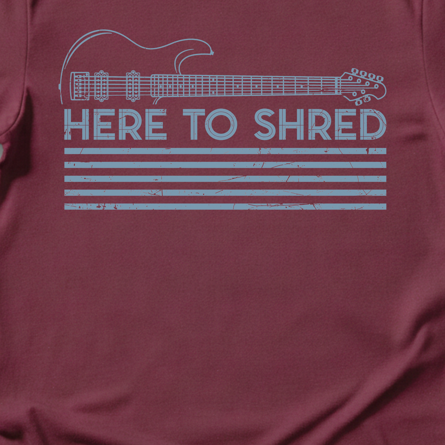 Here To Shred Guitar T-Shirt