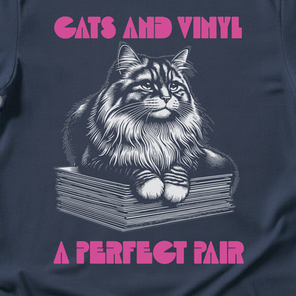 Cats And Vinyl A Perfect Pair T-Shirt