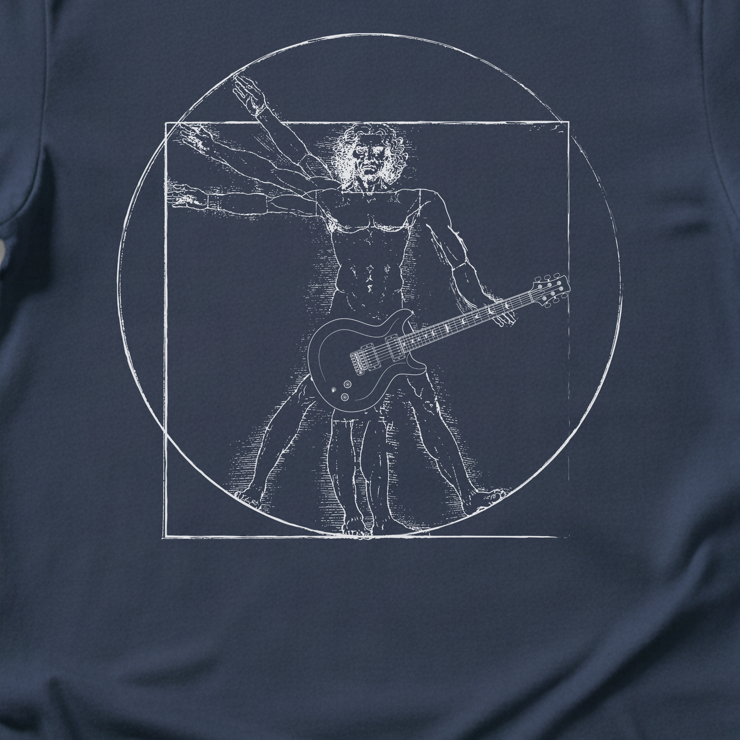 Vitruvian Guitar Man T-Shirt