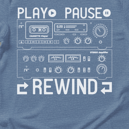Play Pause Rewind Retro T-Shirt