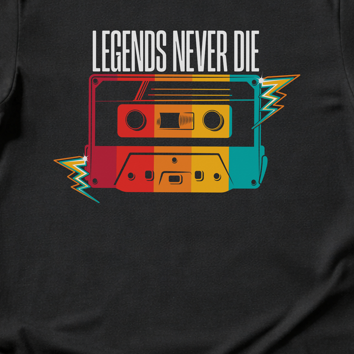 Legends Never Die Cassette Retro T-Shirt