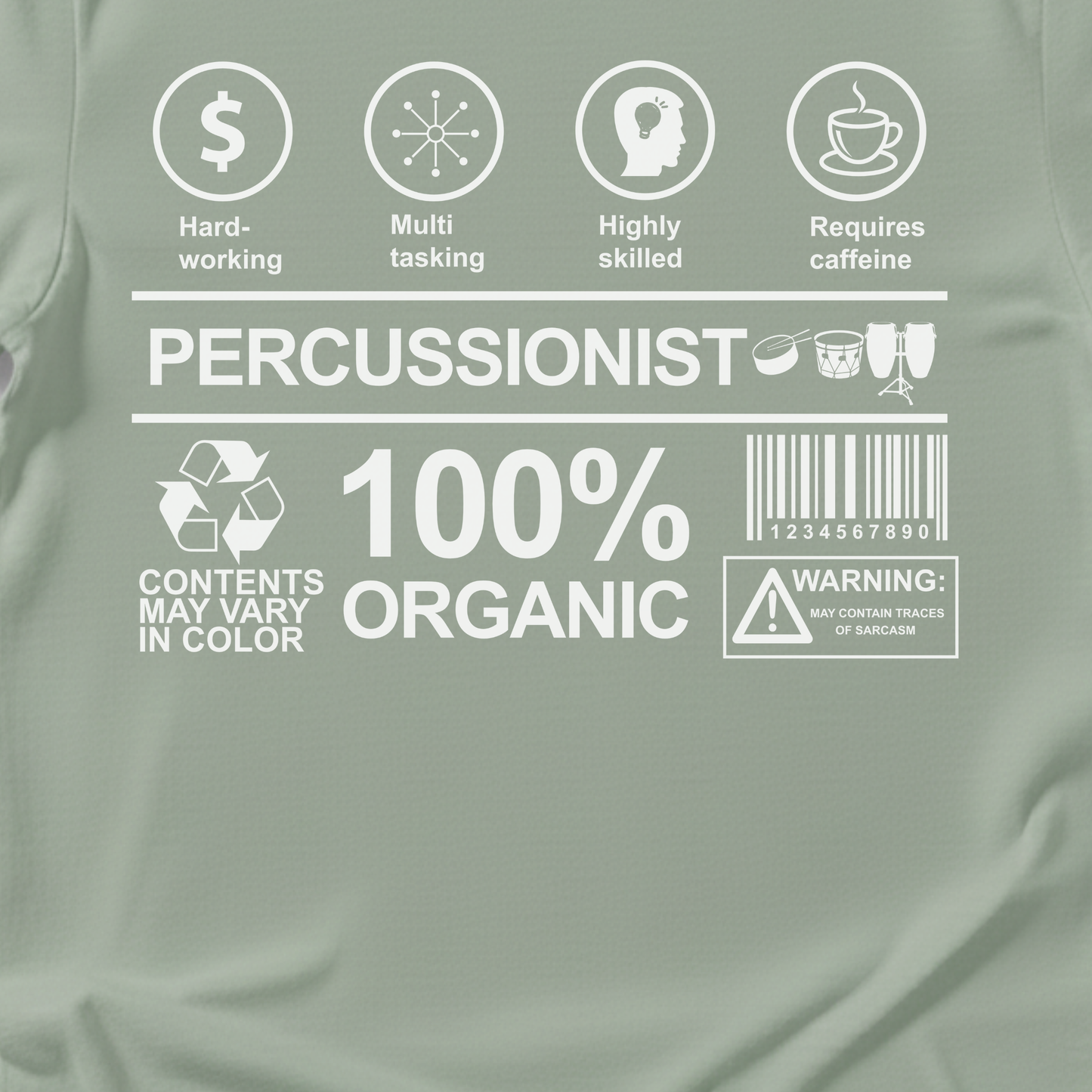 Percussionist Label Drum T-Shirt