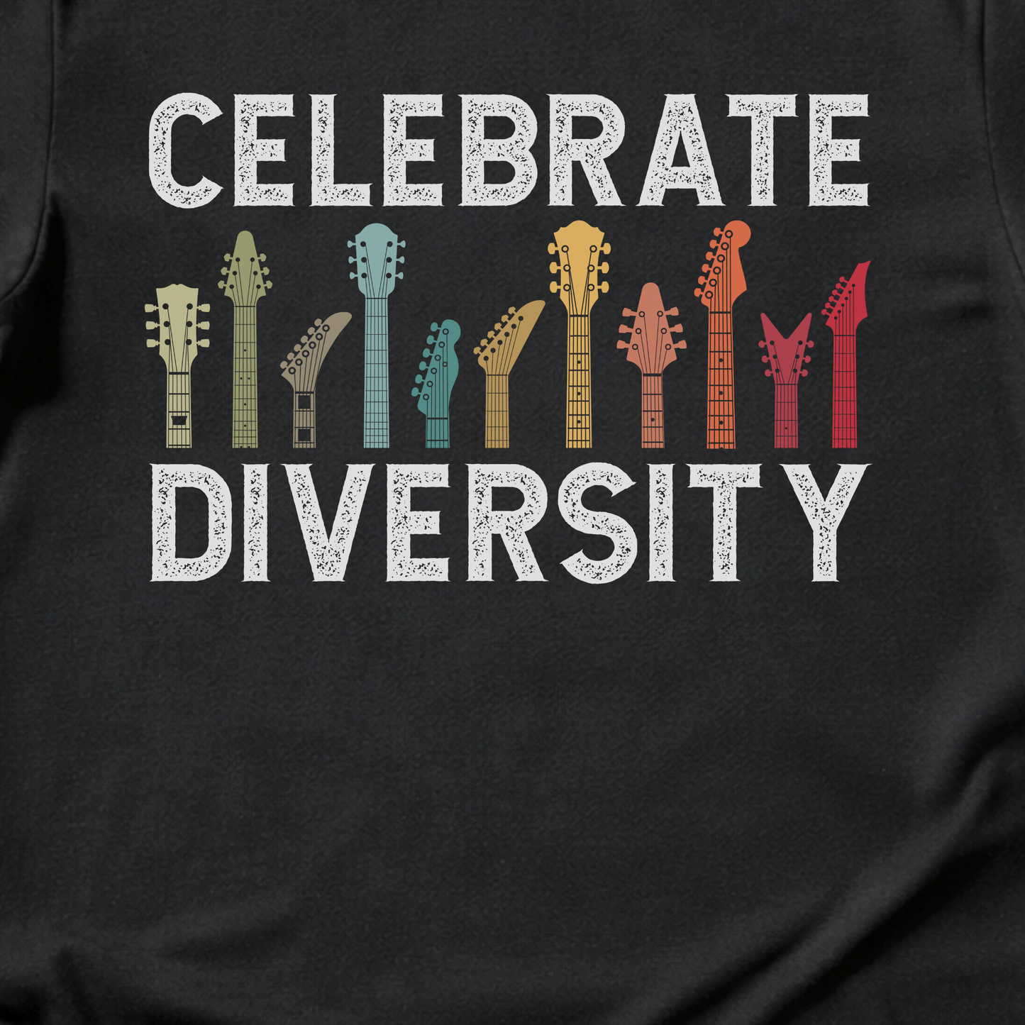 Celebrate Diversity Guitar T-Shirt