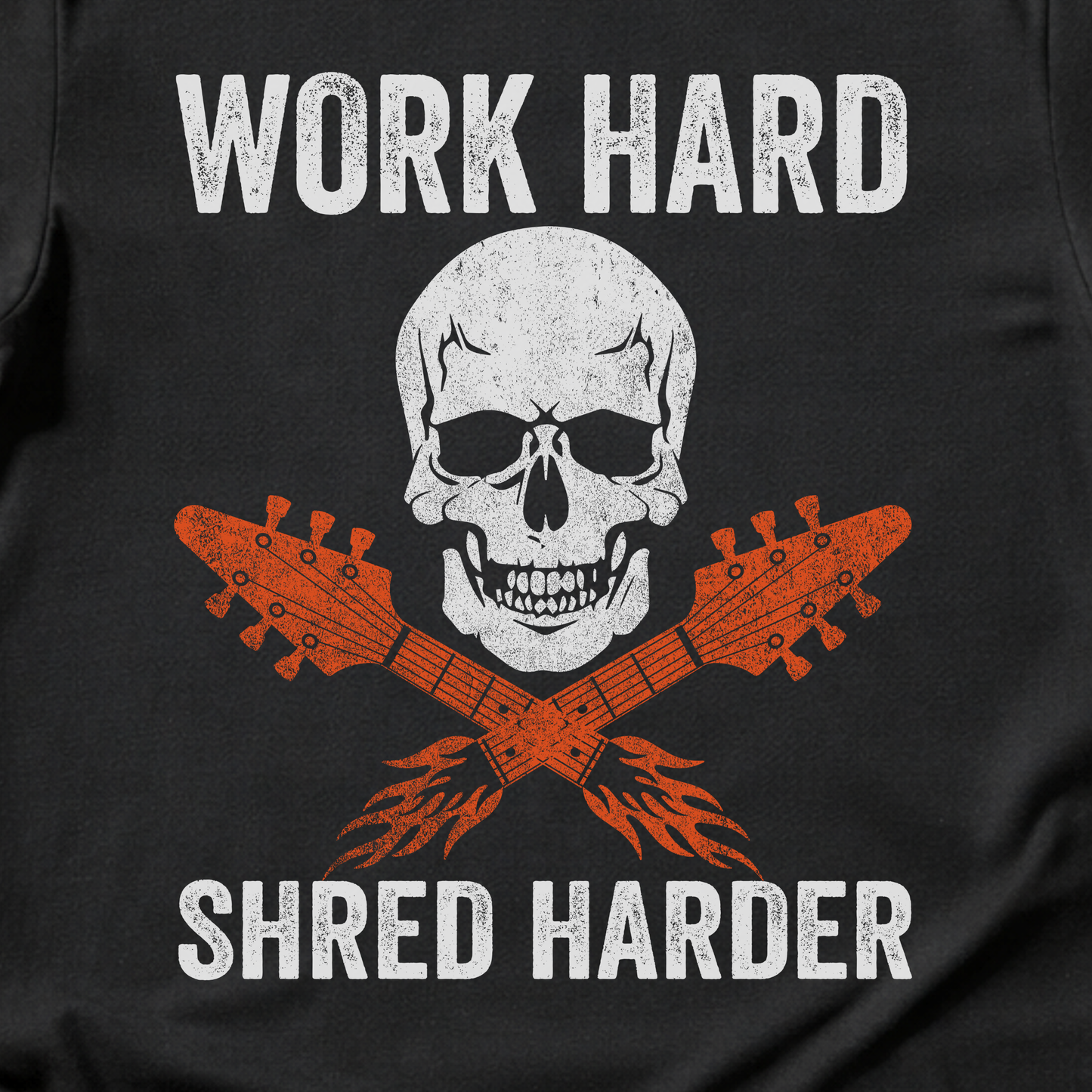 Work Hard Shred Harder Guitar T-Shirt