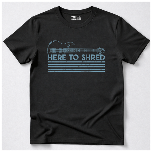 Here To Shred Guitar T-Shirt