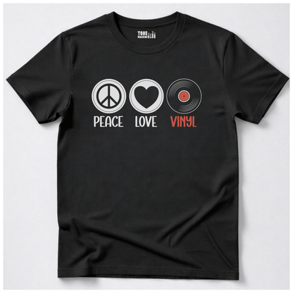 Peace Love Vinyl T-Shirt