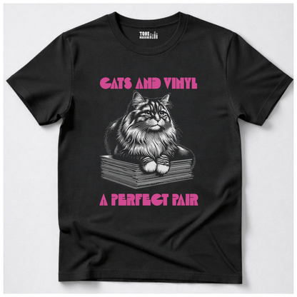 Cats And Vinyl A Perfect Pair T-Shirt