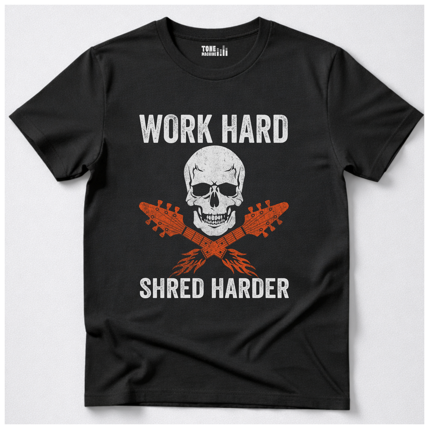 Work Hard Shred Harder Guitar T-Shirt
