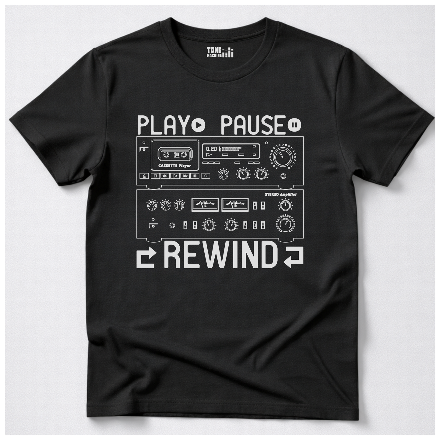 Play Pause Rewind Retro T-Shirt