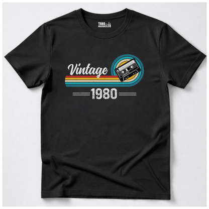 Vintage 1980 Cassette Retro T-Shirt