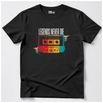Legends Never Die Cassette Retro T-Shirt