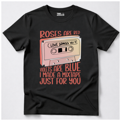 Roses Are Red Cassette Retro T-Shirt