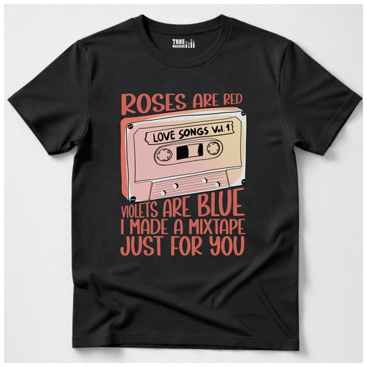 Roses Are Red Cassette Retro T-Shirt