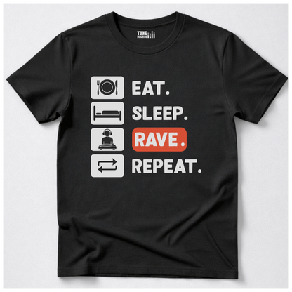Eat Sleep Rave Repeat DJ T-Shirt
