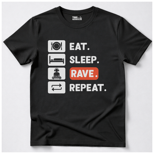 Eat Sleep Rave Repeat DJ T-Shirt