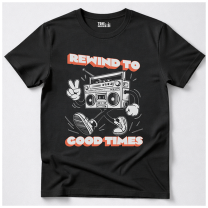 Rewind To Good Times Retro T-Shirt