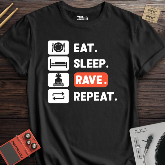 Eat Sleep Rave Repeat DJ T-Shirt