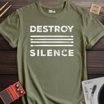 Destroy Silence Drum T-Shirt