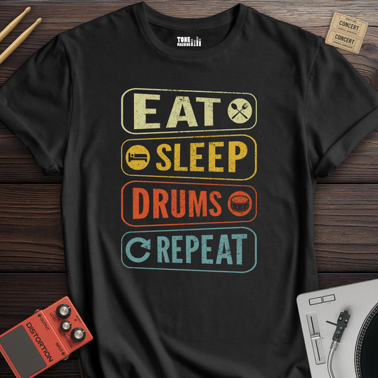 Eat Sleep Drums Repeat T-Shirt