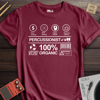 Percussionist Label Drum T-Shirt