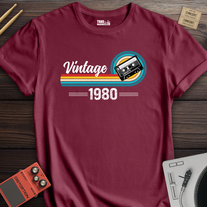 Vintage 1980 Cassette Retro T-Shirt