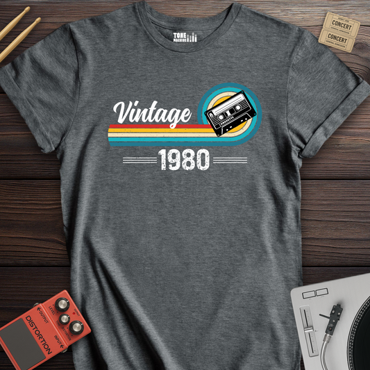 Vintage 1980 Cassette Retro T-Shirt