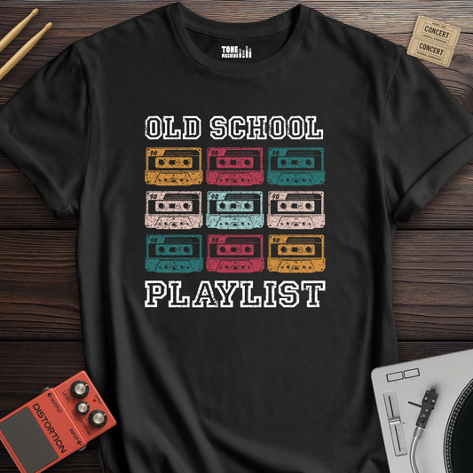 Old School Playlist Cassette Retro T-Shirt