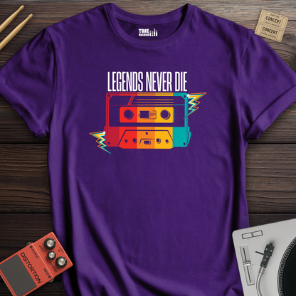 Legends Never Die Cassette Retro T-Shirt