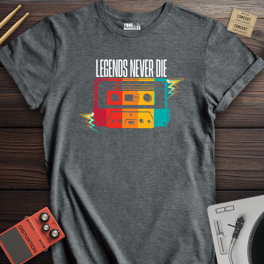 Legends Never Die Cassette Retro T-Shirt