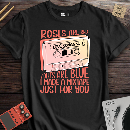 Roses Are Red Cassette Retro T-Shirt