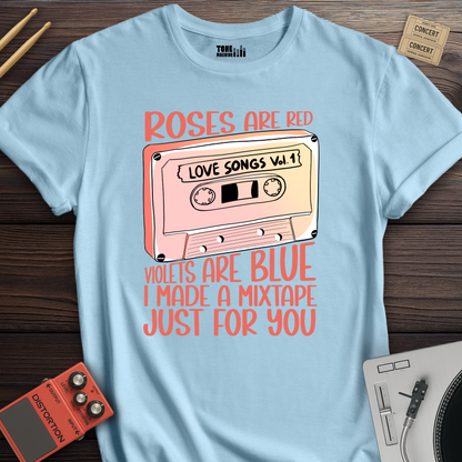 Roses Are Red Cassette Retro T-Shirt