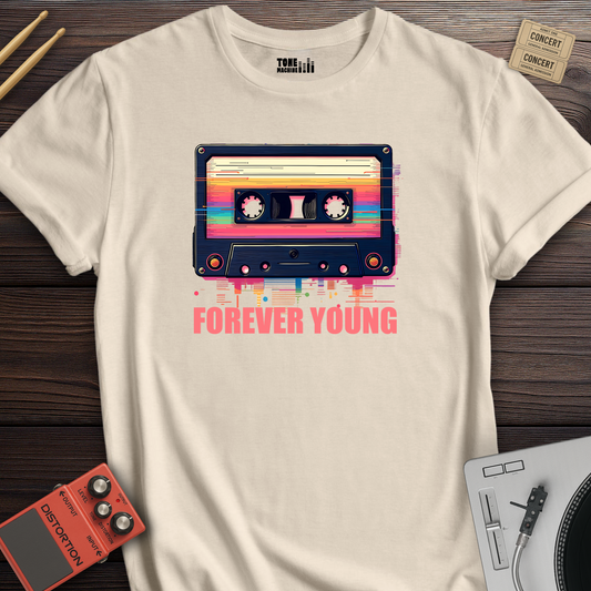 Forever Young Cassette Retro T-Shirt