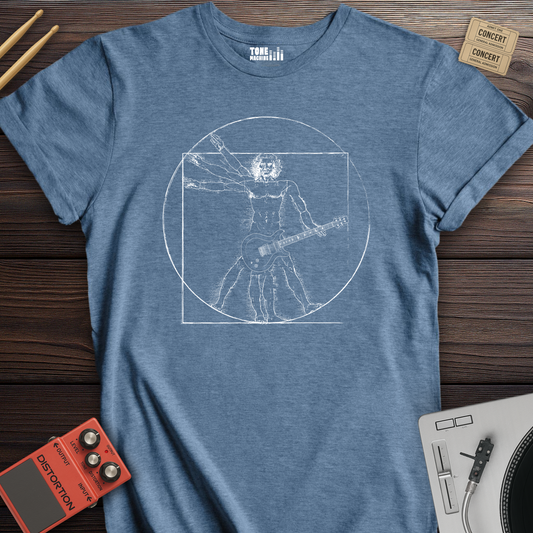 Vitruvian Guitar Man T-Shirt