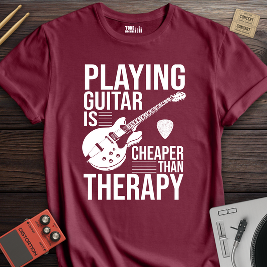 Playing Guitar Is Cheaper Than Therapy T-Shirt
