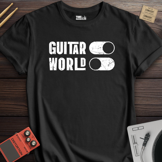 Guitar On World Off T-Shirt