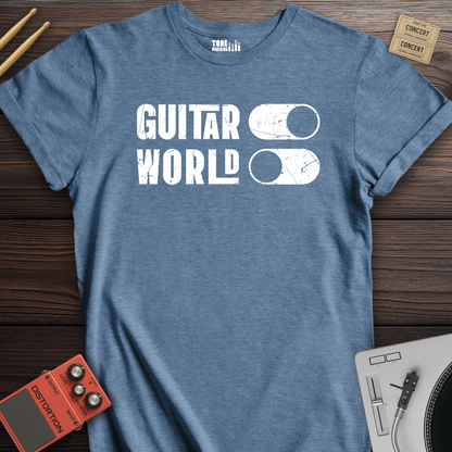 Guitar On World Off T-Shirt