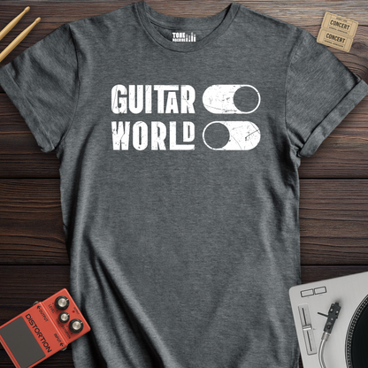 Guitar On World Off T-Shirt