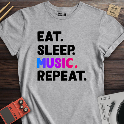 Eat Sleep Music Repeat T-Shirt