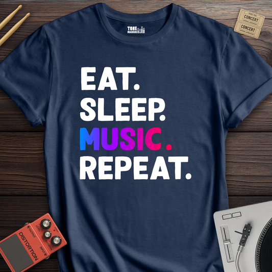 Eat Sleep Music Repeat T-Shirt